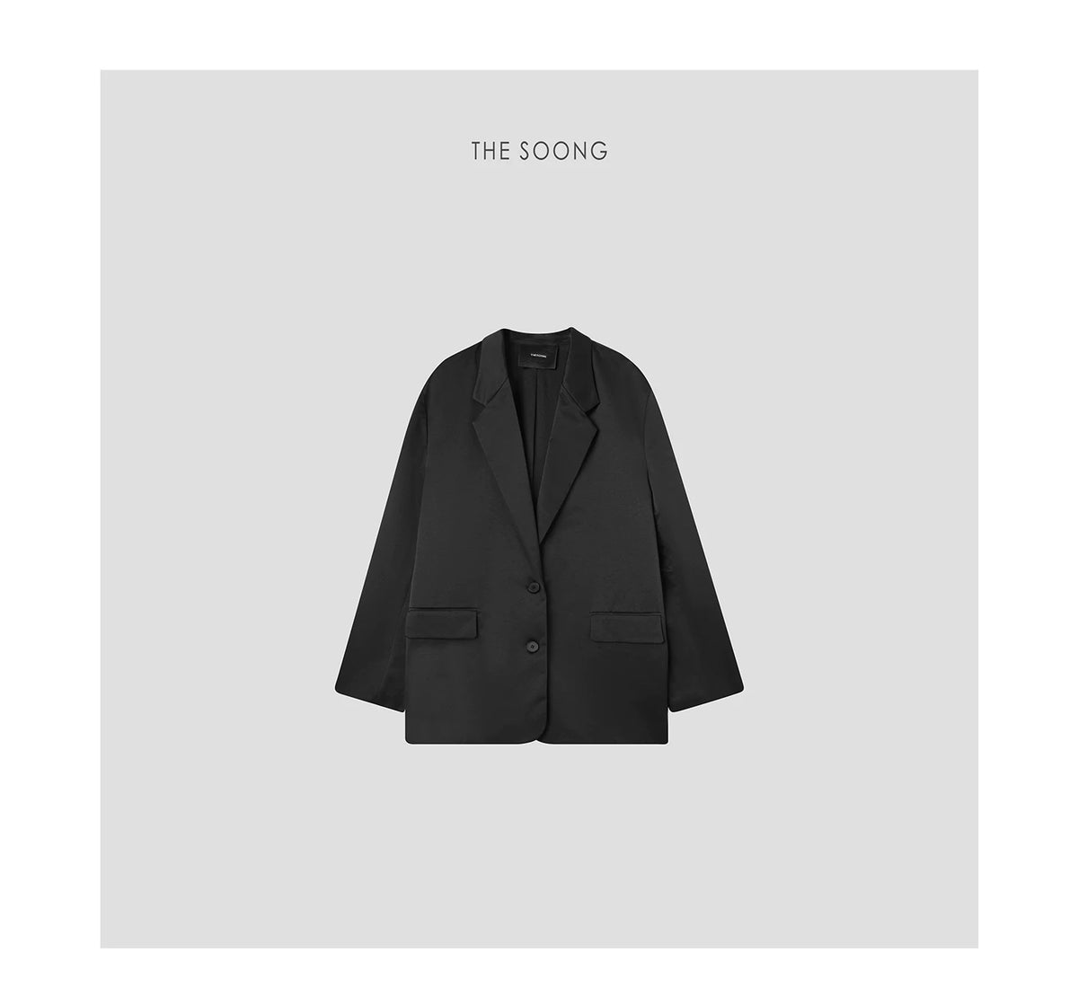 THESOONG/Classic black ink rock dyed layered symbiotic silhouette detachable true two-piece set jacket for women 7444