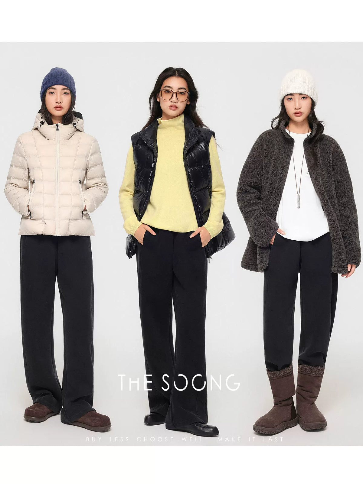 THESOONG/Super Soft Integrated Fleece Heavy-Duty Customized Dye Vintage Fleece Mid-Waist Elastic Casual Pants, Women 8011