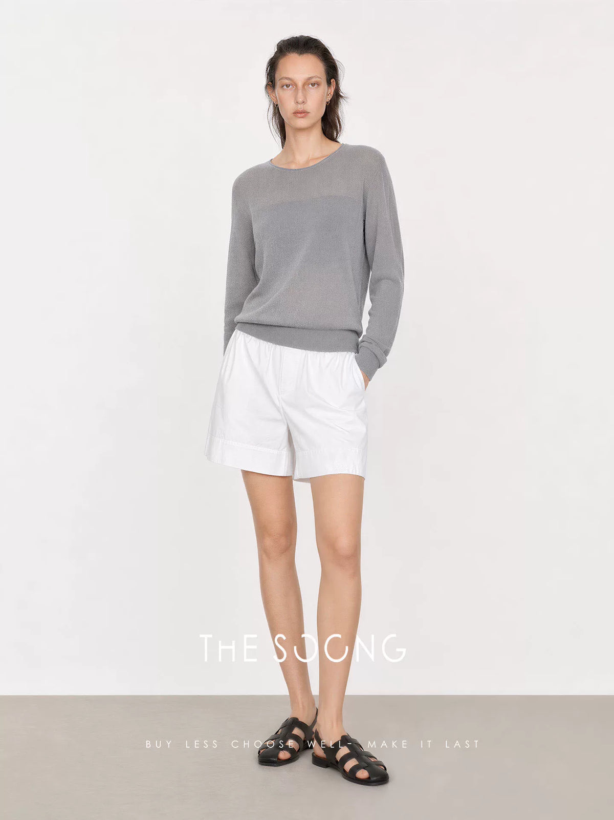 THESOONG/ Summer Thin Cotton Soft Crease Relaxed Fit Sporty Casual A-line Shorts for Women 4638