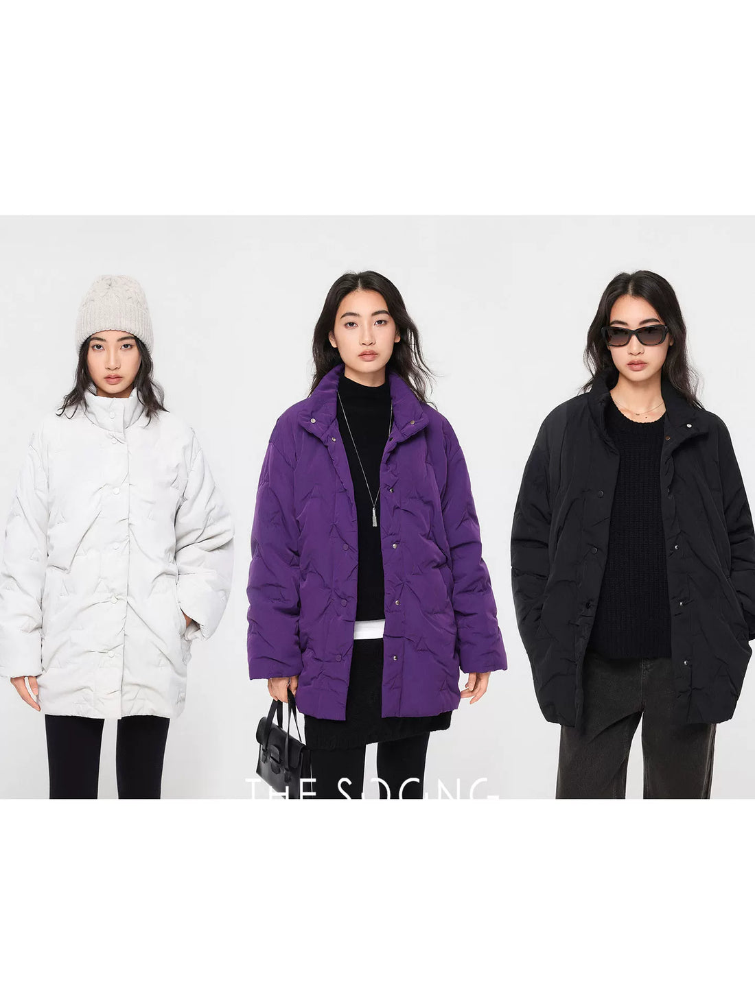 [Clearance 3] Three-in-One Sculpted Light Warm Embroidered Water-Repellent Stand- Collar Cotton Jacket for Women 7550