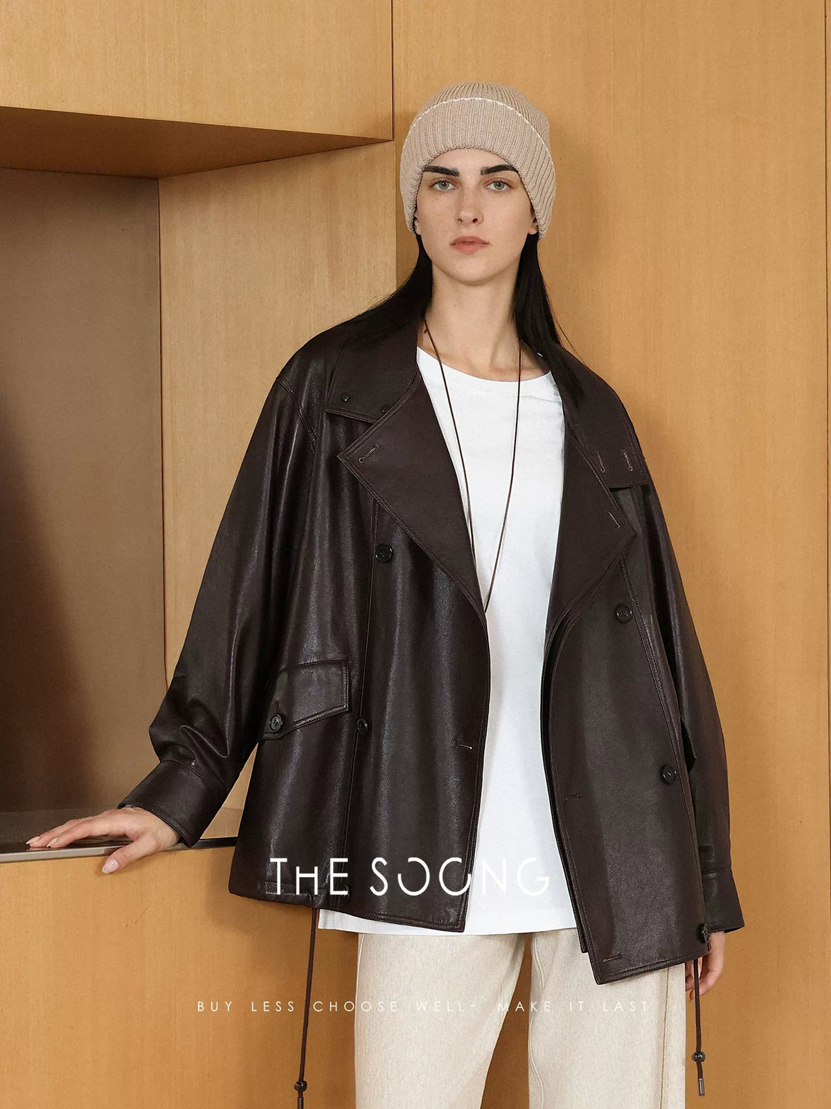 THESOONG/Autumn/Winter New Spanish Imported Sheep Leather Genuine Leather Jacket for Women 7795