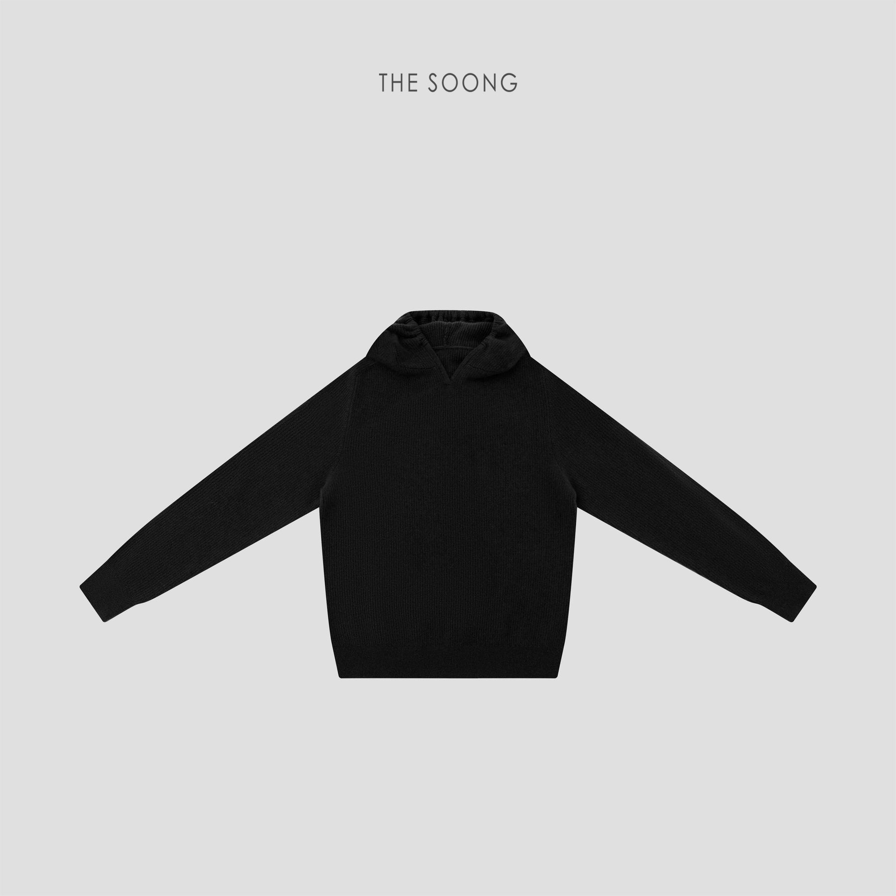 THESOONG/Warm Feel Hoodie Autumn/Winter 100% Sheep Wool Delicate Warm Textured Hooded Sweater for Women 8236