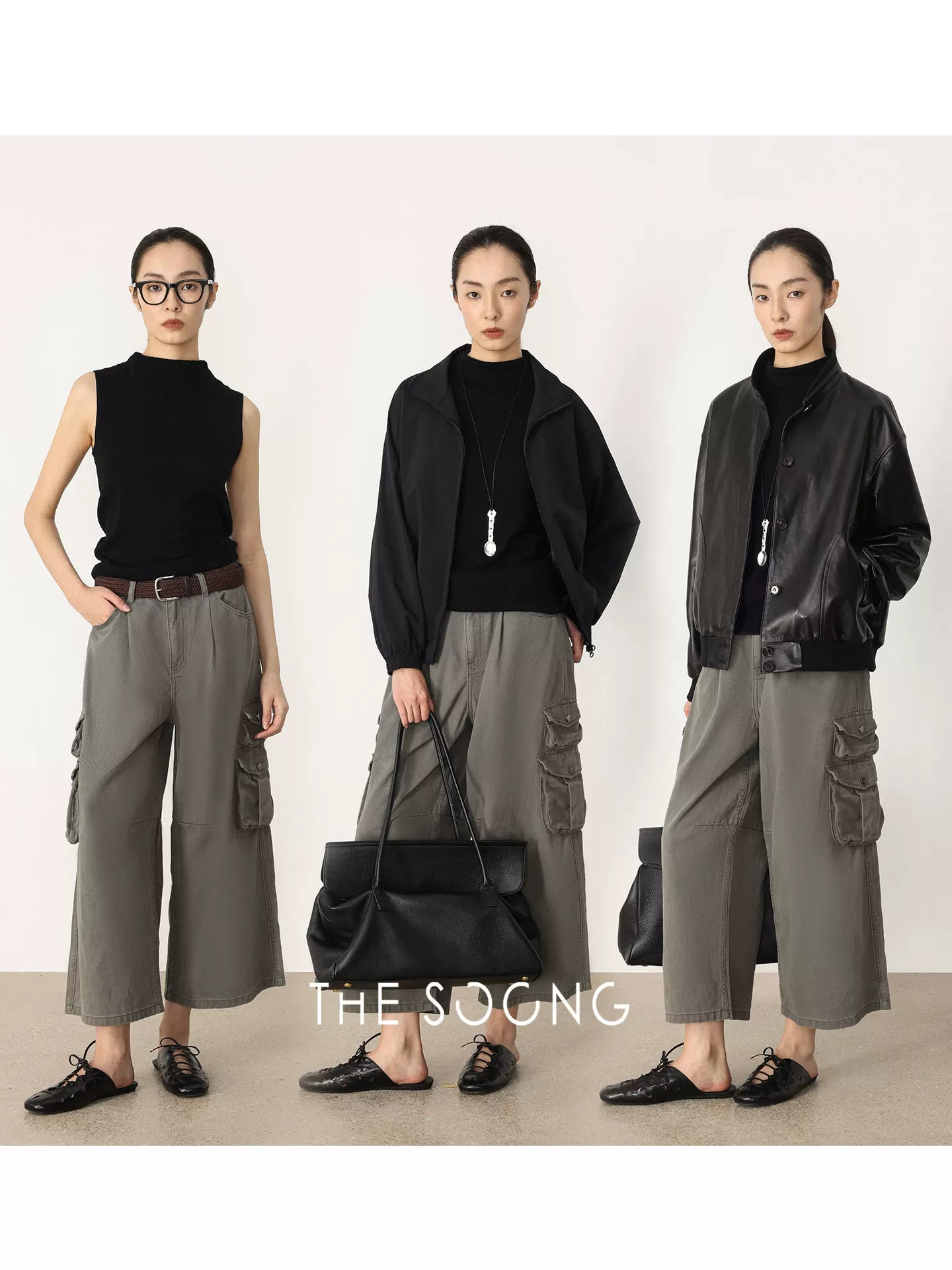 THESOONG / Spring New Sheep Wool Minimalist Sleeveless Half-high Collar Knitted Vest for Women HWMY8519