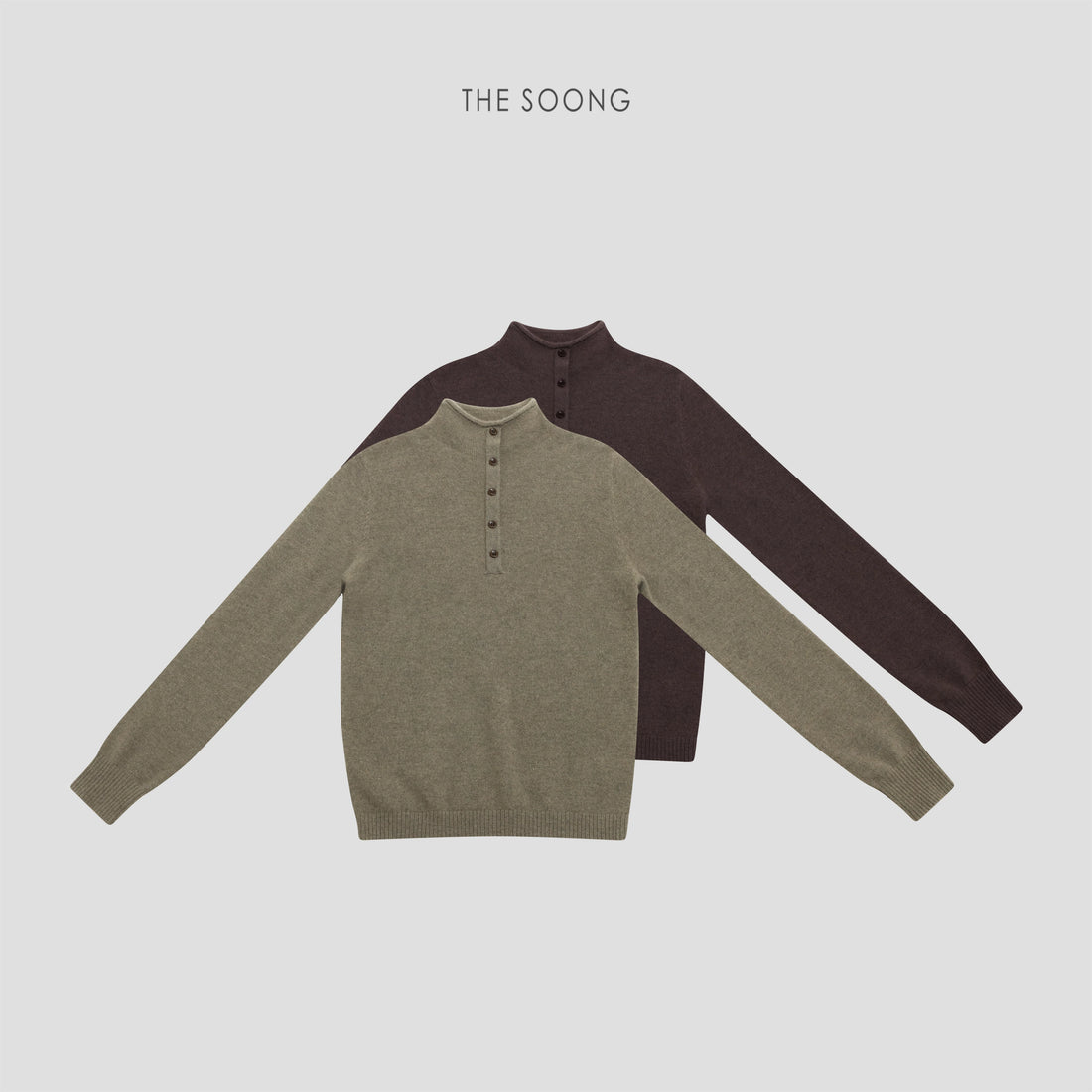 THESOONG/"Luxury self-pleasing" pure cashmere natural heat-locking delicate skin-feel small stand collar sweater for women 7881