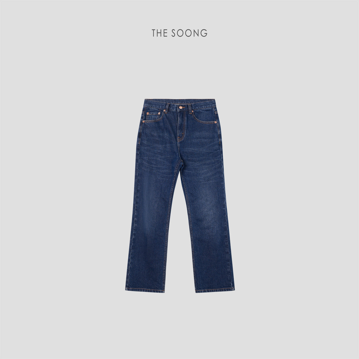 THESOONG / Italian Candiani luxury denim ring-spun indigo mid-rise jeans for women 9094