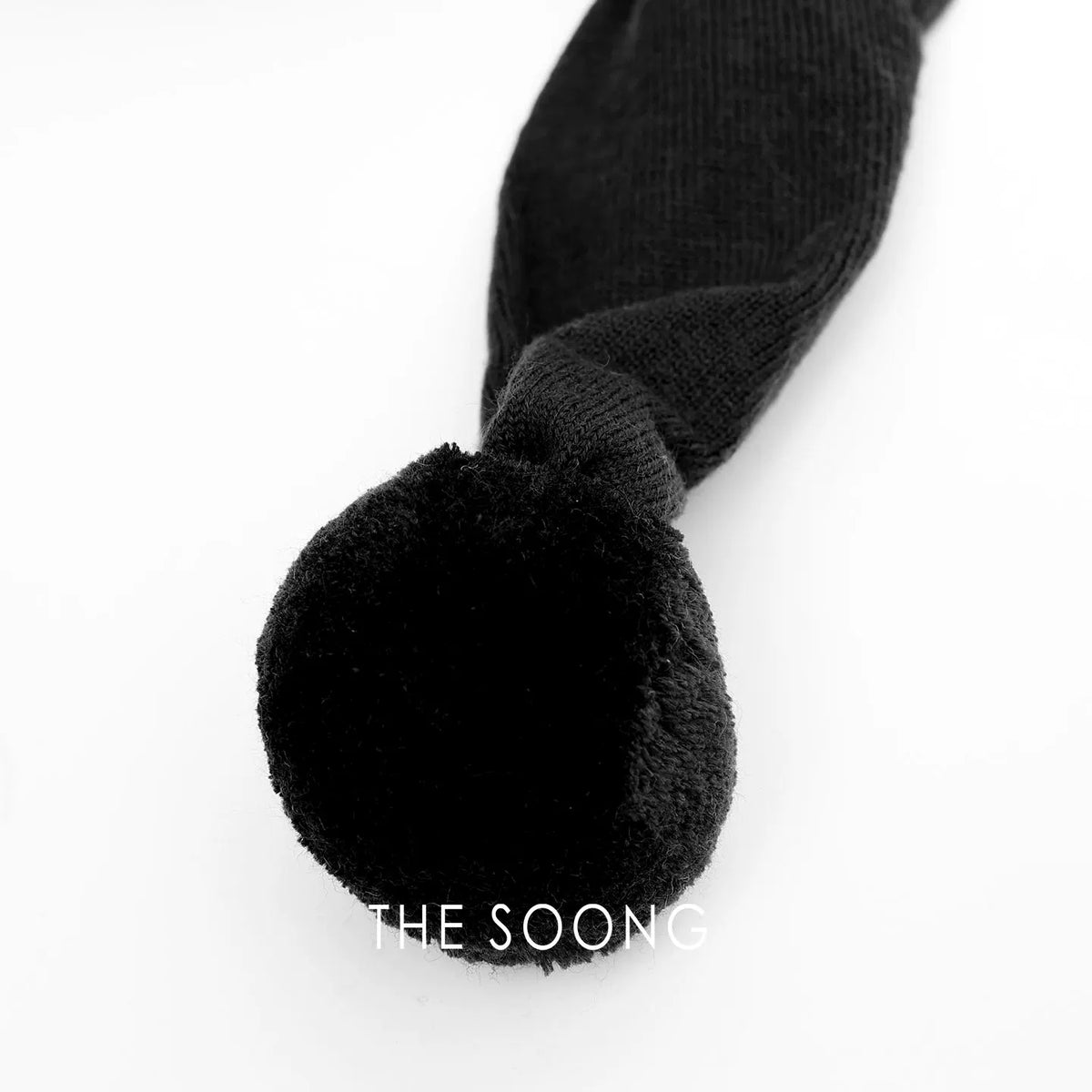 THESOONG/Sheep wool knitted scarf with pom-poms, solid color winter scarf for women 7452