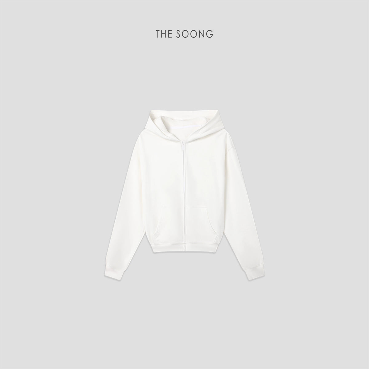 THESOONG/"Live Your Way" High-Count Soft Cotton Short Zipper Hoodie for Women 9302