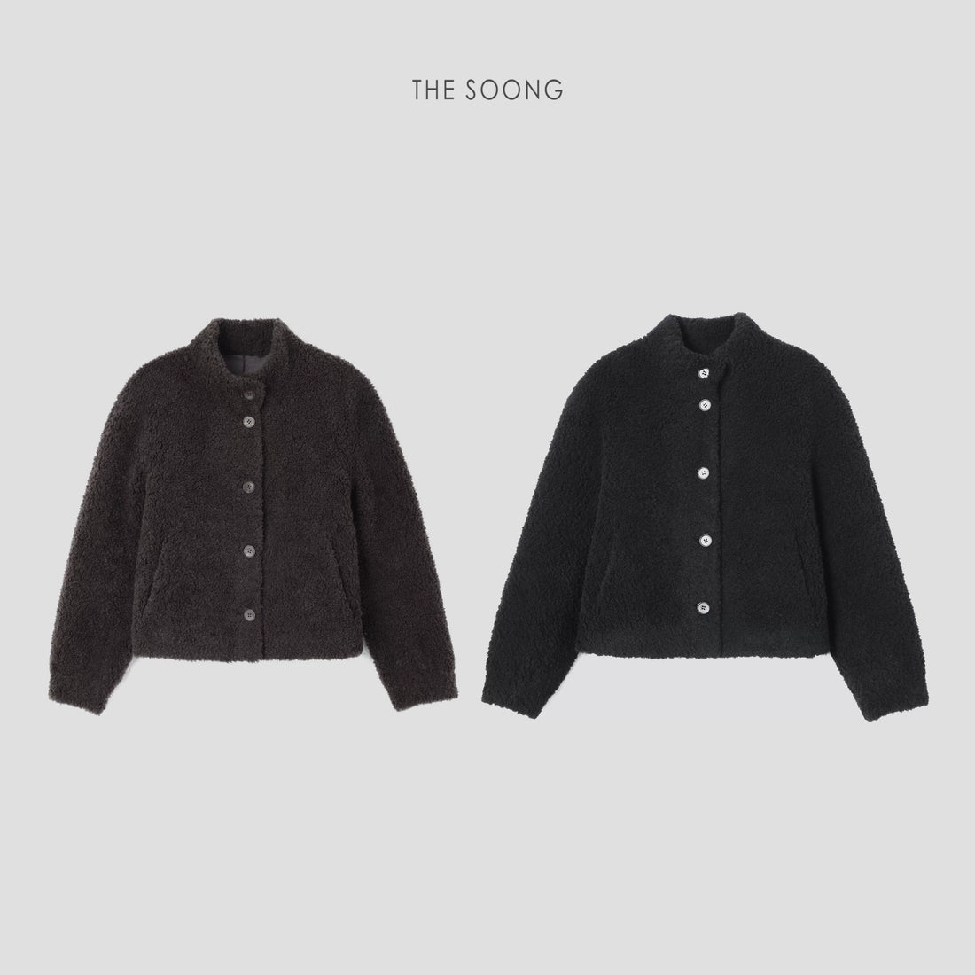 THESOONG/Quiet Winter 100% Custom Sheep Wool Delicate Warm Fleece Wool Jacket 6203