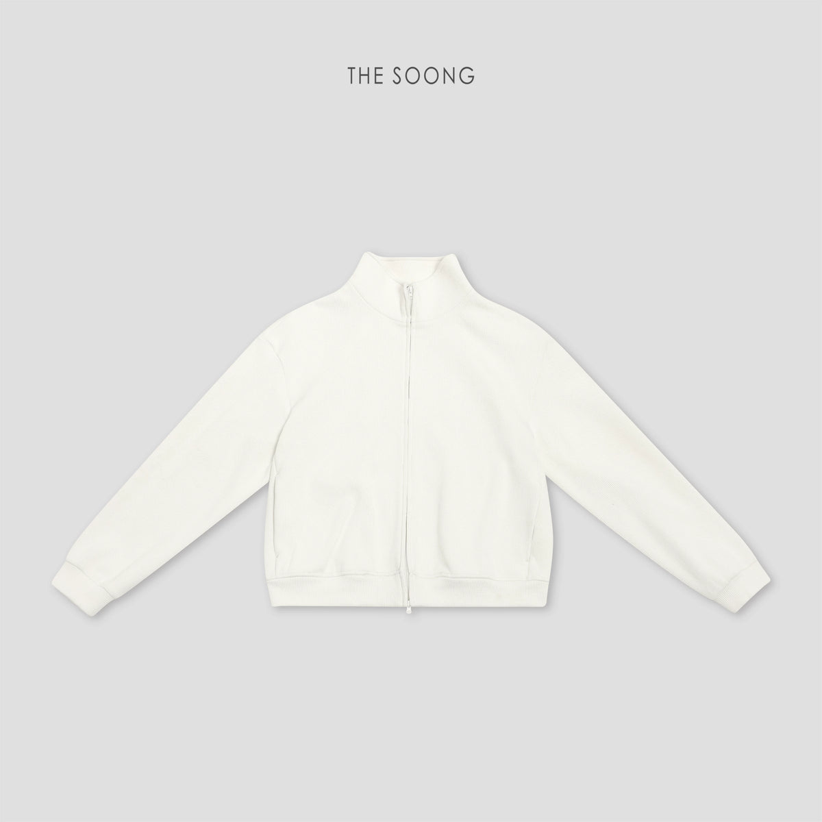 THESOONG/Minimalist Moment Autumn Winter New Classic Soft Yuanbao Knit Integrated Fleece Stand Collar Jacket 8036