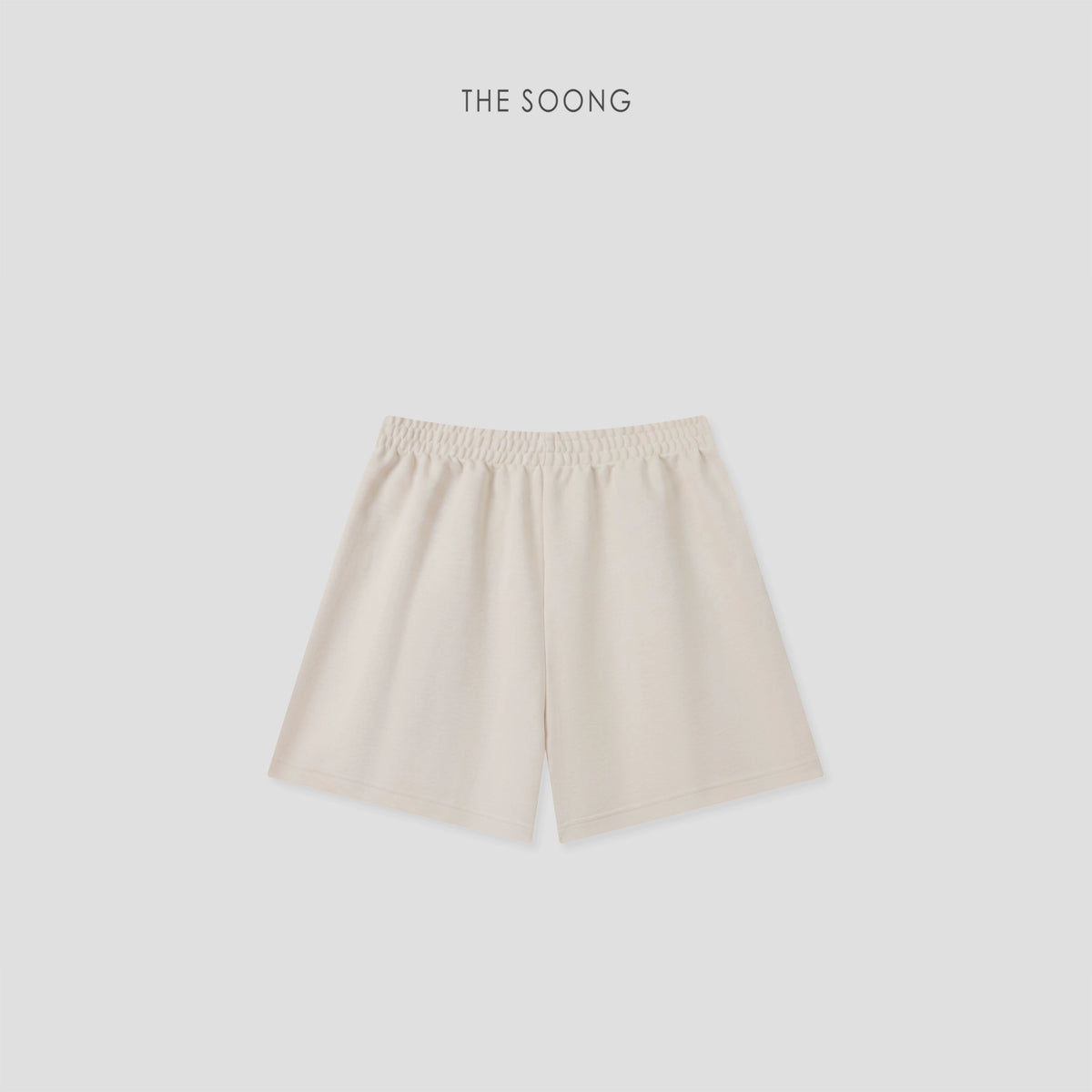 THESOONG/Relaxed Daily, Textured Round-Neck Dropped Shoulder Sweatshirt and Shorts Set for Women 8864