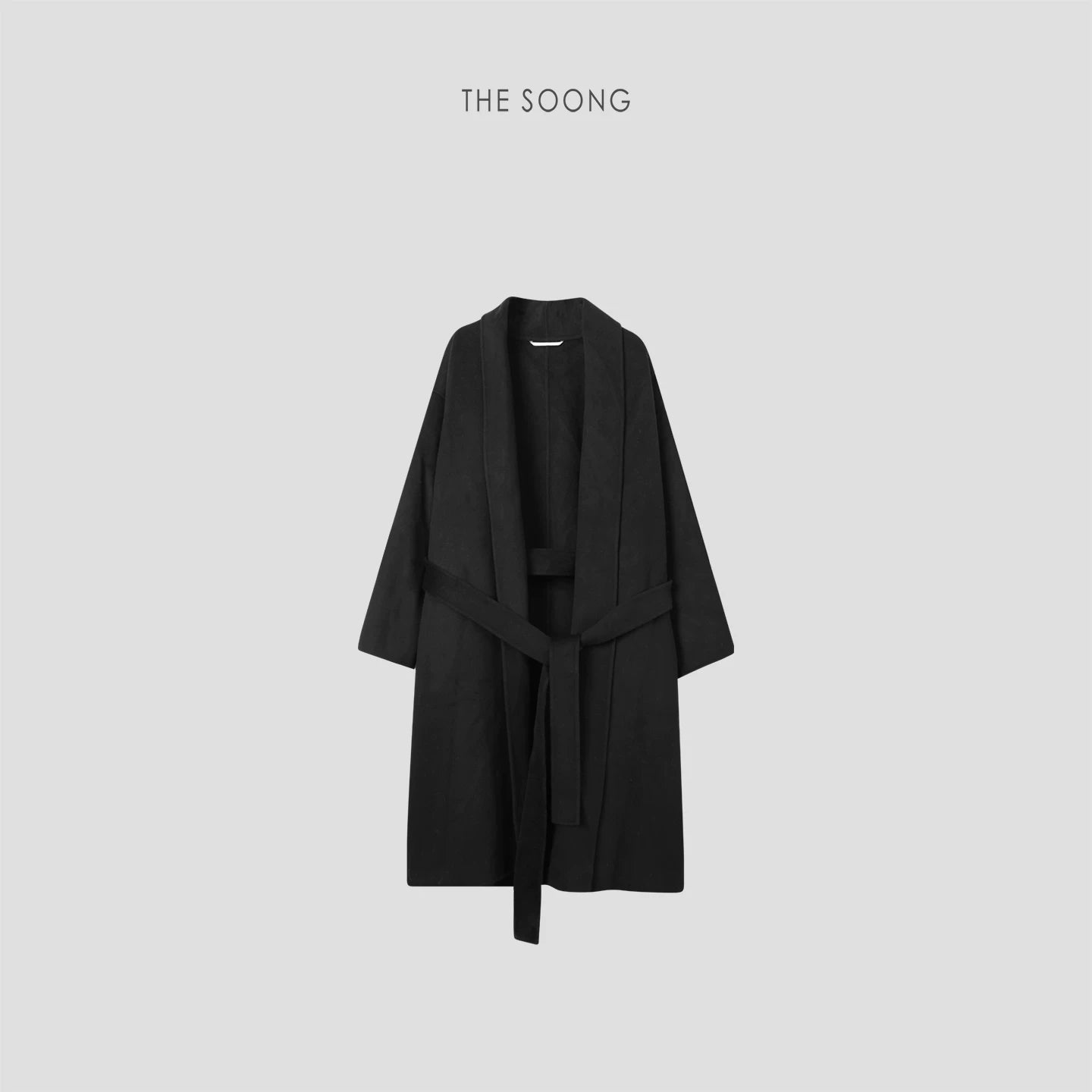 THESOONG/Moody warmth, classic cashmere wool patched sleeve relaxed coat jacket 8078