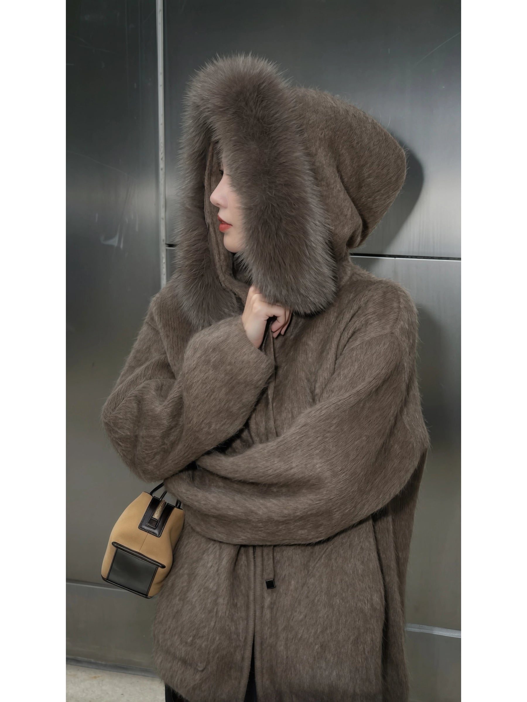 THESOONG/Hot Cocoa yak fleece lock-in warm ultra-lightweight, non-tie loose sweater jacket for women 9569