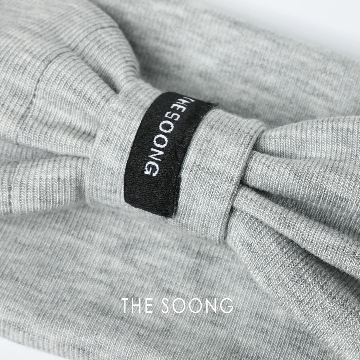 THESOONG / Minimal Solid Color Knitted Breathable Wide Elastic Hairband 7064