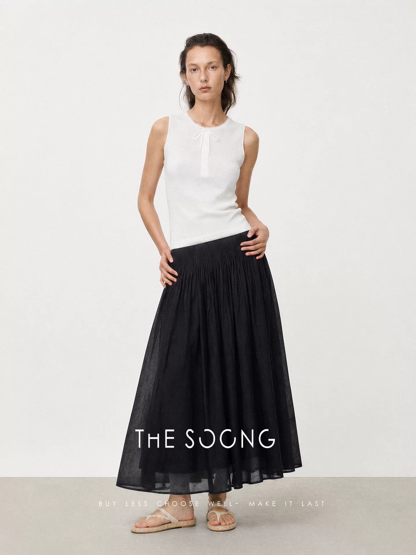 THESOONG/Imported 100% Pima Cotton Lace Collar Design Vest for Women 9214