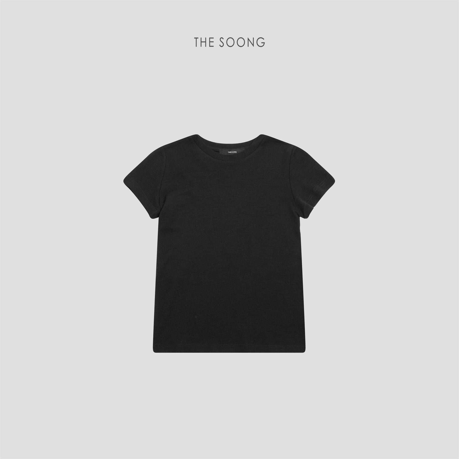 THESOONG/Zero-Feeling Skin-Friendly 100% Extra-Fine High-Count Merino Wool Lightweight Short-Sleeve Round-Neck T-Shirt for Women