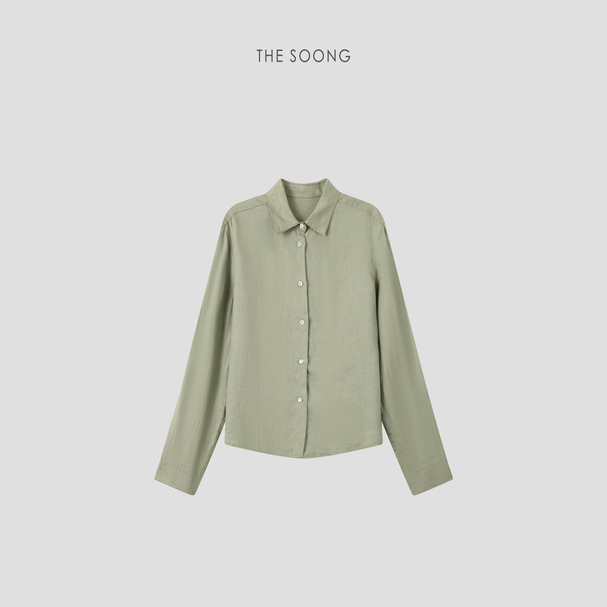 THESOONG/Luxury Coolness 100% Linen Natural Textured Line Thin Lapel Shirt for Women Summer 8846