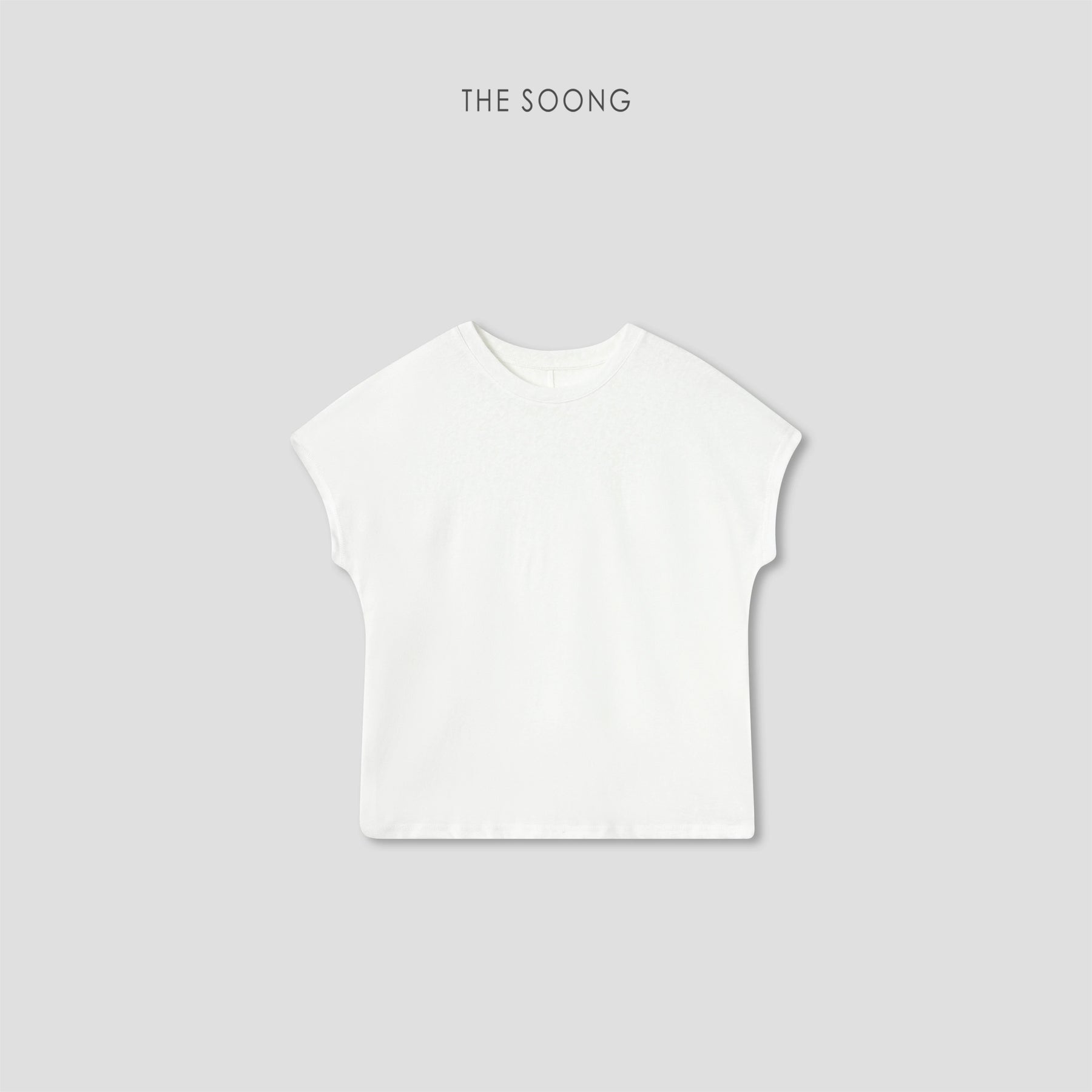 THESOONG/Rain and Dew Linen-Cotton Blend Small Sleeve T-Shirt for Women Summer Slimming Concealing Short Sleeve Top HWTX9324