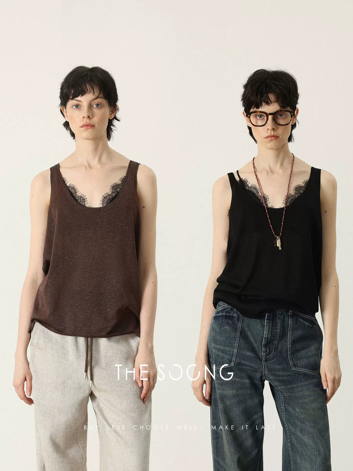 THESOONG/Summer Versatile Sleeveless Low-Neck Vest Top Women's Inner Short Tummy-Covering HBMY7415