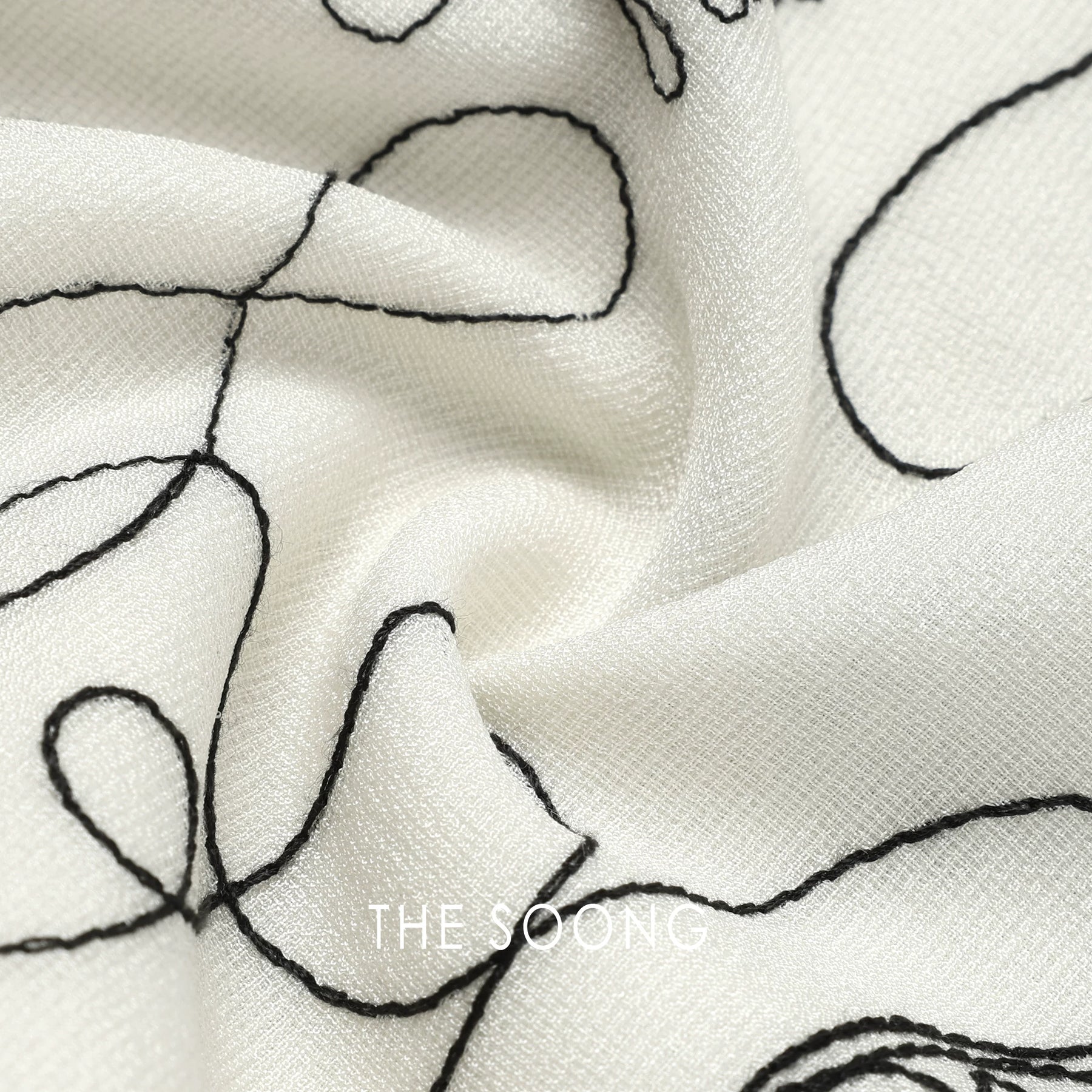 THESOONG/ Cooling embroidered dress heavy woven embroidery hazy versatile sleeveless dress 6829