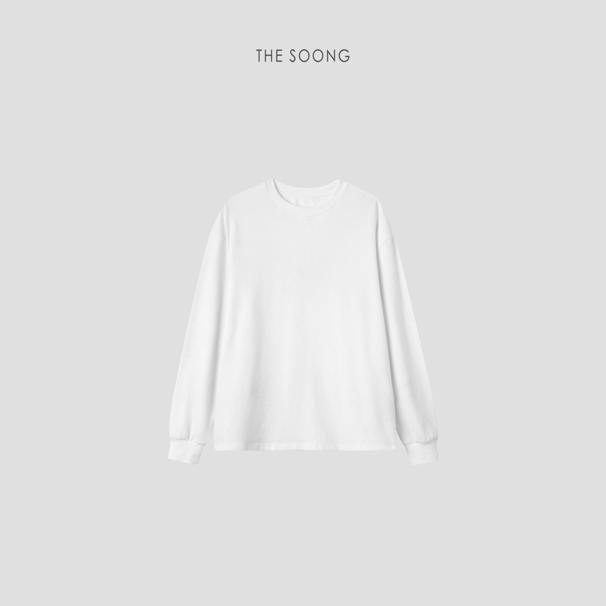 THESOONG/ 40-count glutinous rice plush simple versatile basic crewneck T-shirt warm comfortable base sweatshirt for women