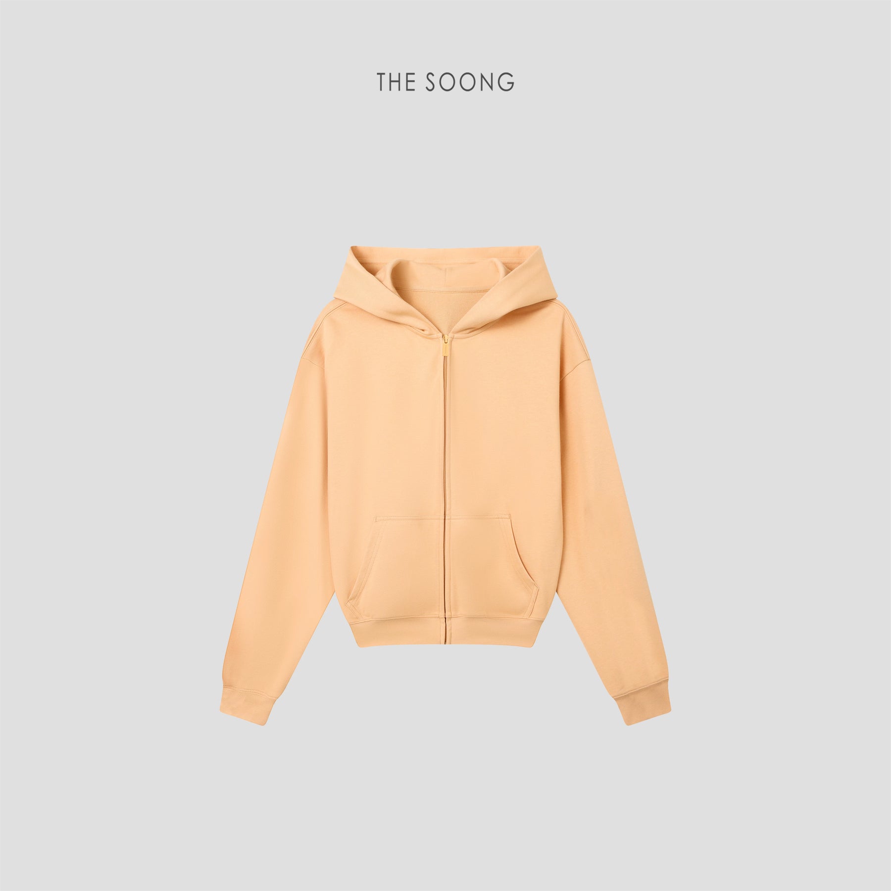 THESOONG/"Live Your Way" High-Count Soft Cotton Short Zipper Hoodie for Women 9302