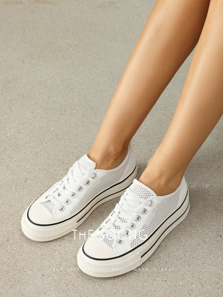 THESOONG/Super Comfortable Mesh Shoes Classic Mesh Comfortable Breathable Summer Slip-On Canvas Shoes, Women 6749