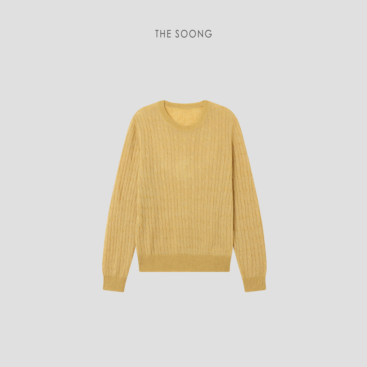 THESOONG/ Creamy Skin, Ultra-fine Merino Wool and Mulberry Silk Warm Three-dimensional Ribbed Women's Sweater 9566