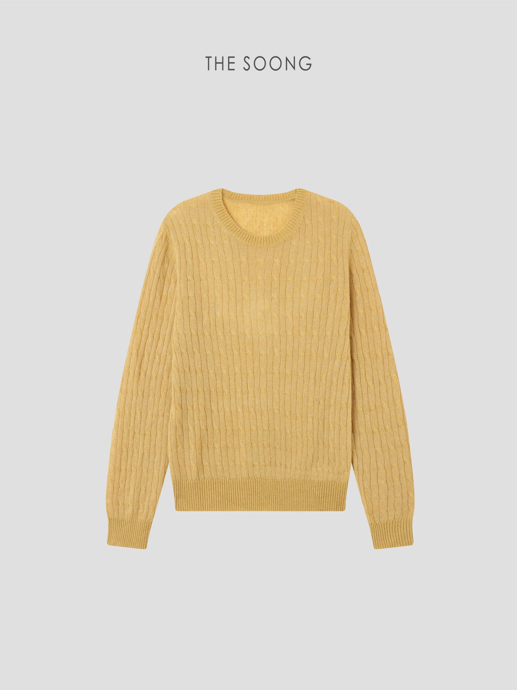 THESOONG/ Creamy Skin, Ultra-fine Merino Wool and Mulberry Silk Warm Three-dimensional Ribbed Women's Sweater 9566