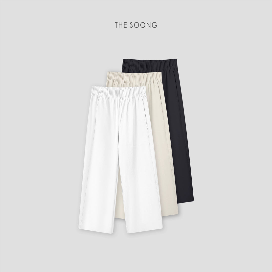 THESOONG/Minimalist Sun-Protective Pants Ultra-Light Cool Outdoor Elastic Waist Straight Sun-Protective Casual Pants 8845