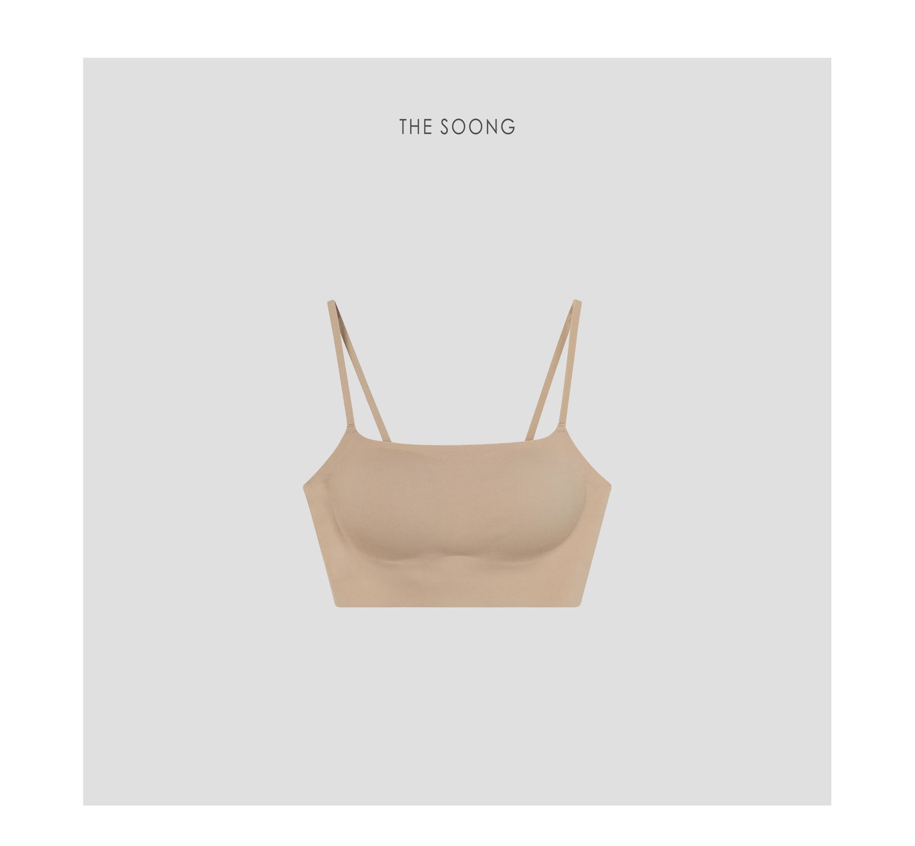 THESOONG/Foundation Liquid Pure Color One-Piece Lightweight Breathable Zero Pressure Skin-Fit Women's Bandeau Underwear 7057