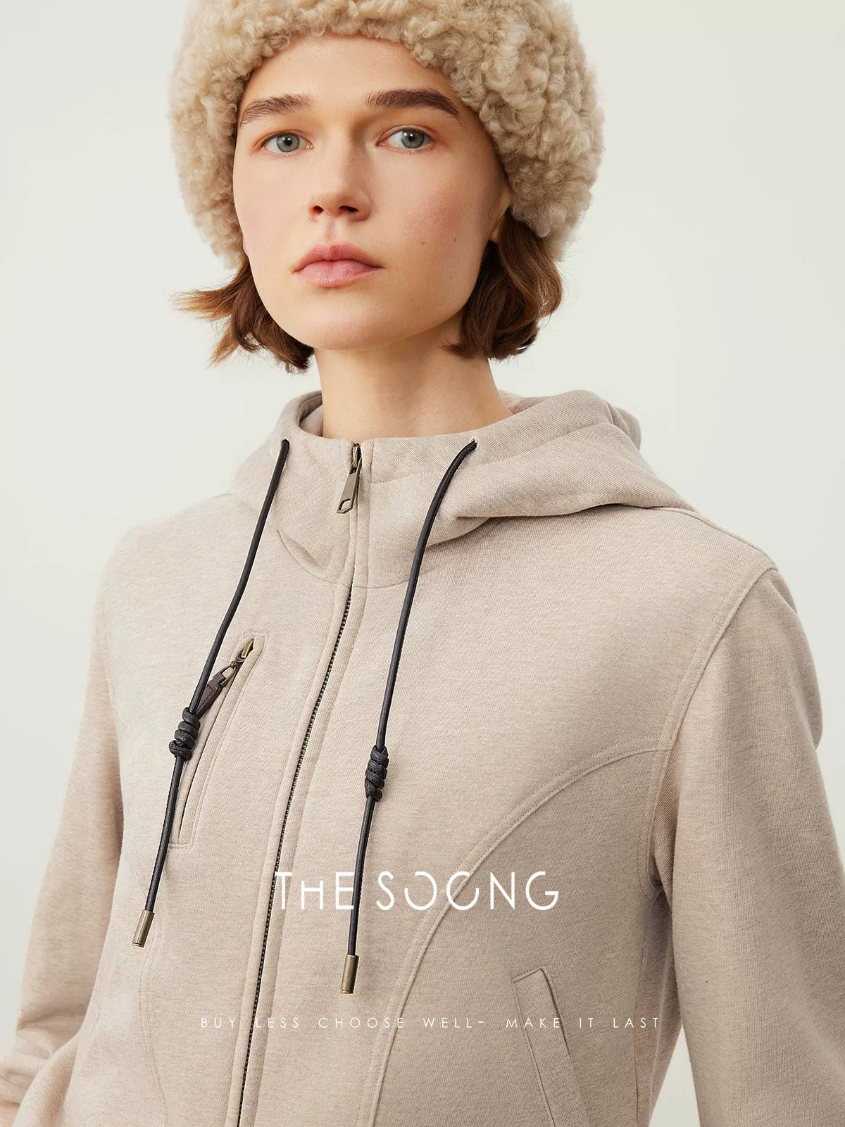 【Clearance 3】High-density Xinjiang pure cotton sweatshirt and sweatpants casual suit women hooded relaxed autumn 7669