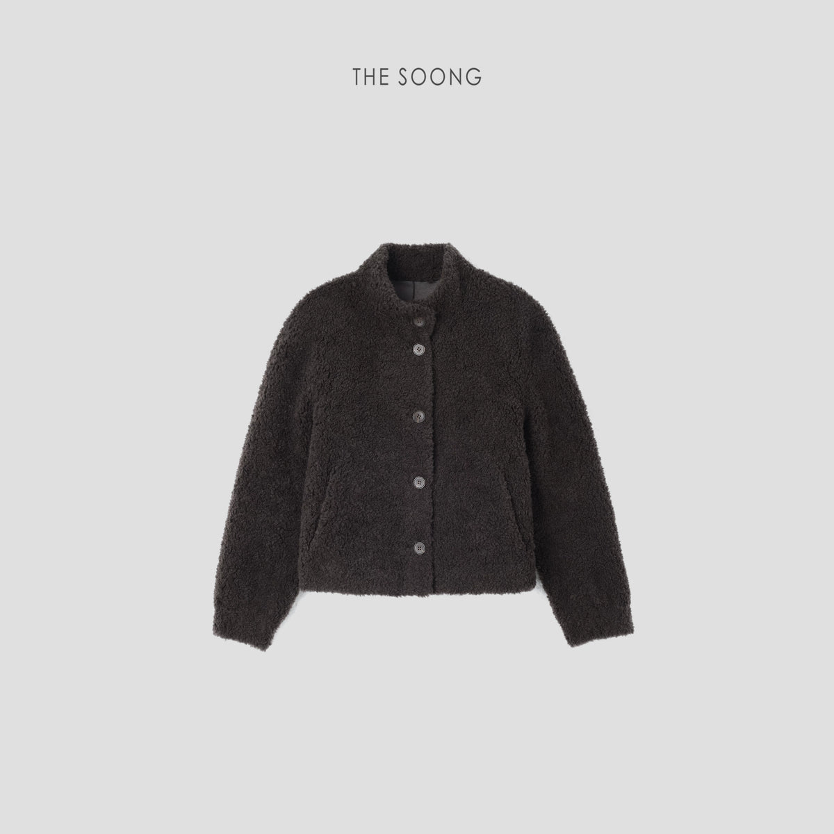 THESOONG/Quiet Winter 100% Custom Sheep Wool Delicate Warm Fleece Wool Jacket 6203