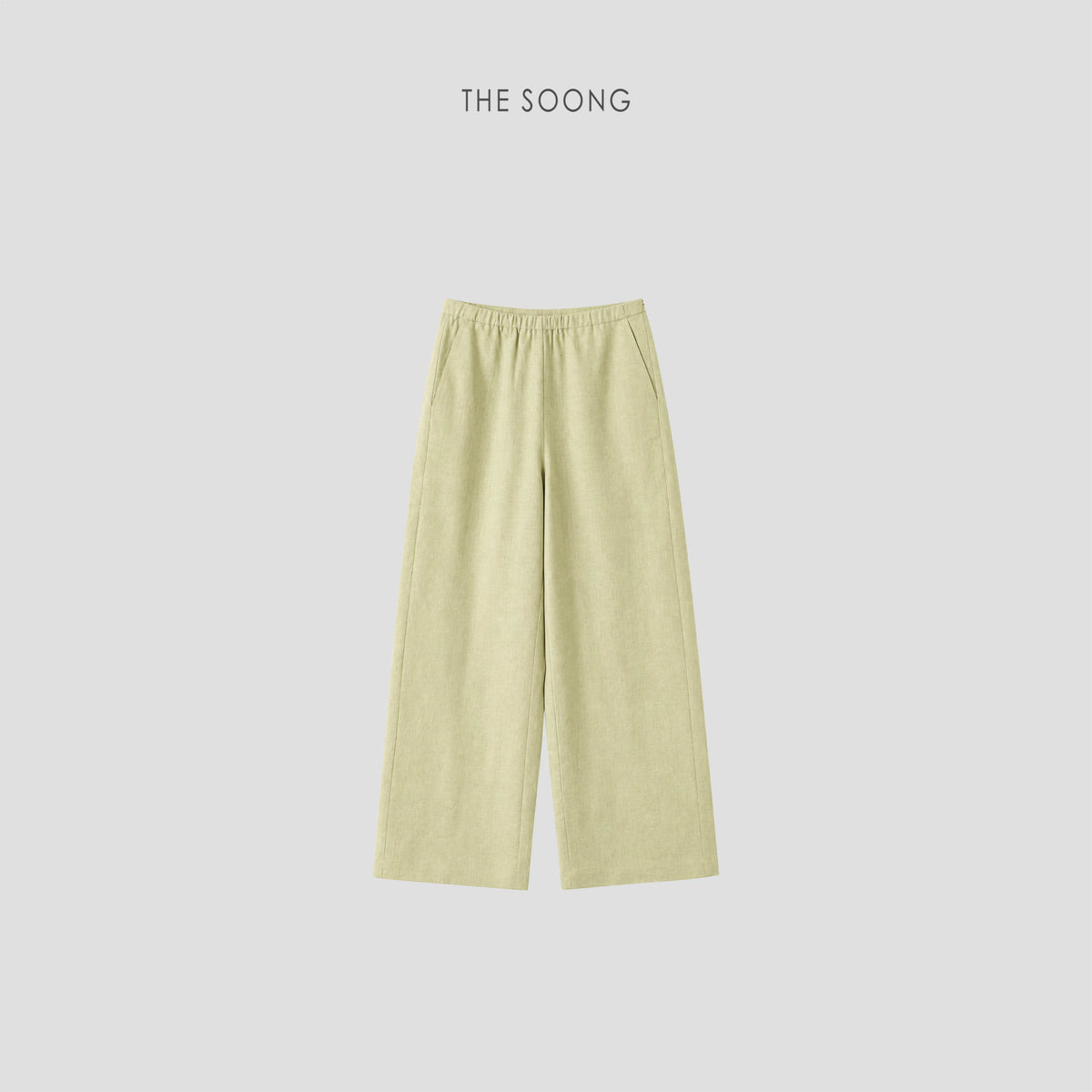 THESOONG / Lazy Relaxed Summer 100% Linen Draped Neat Wide-Leg Casual Pants for Women 9216