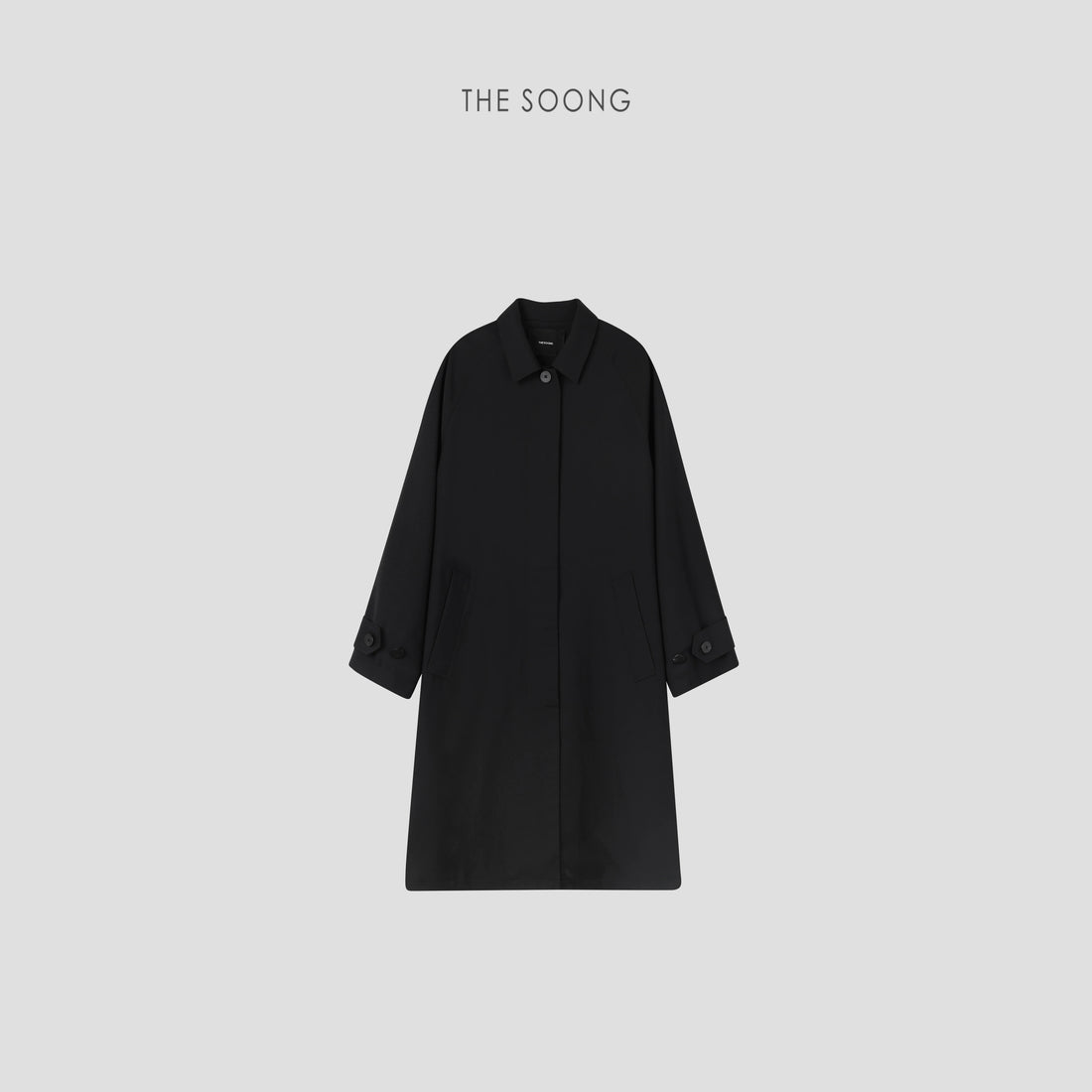 THESOONG/Camden 100%精仿羊毛285g舒适插肩光感廓形风衣4868