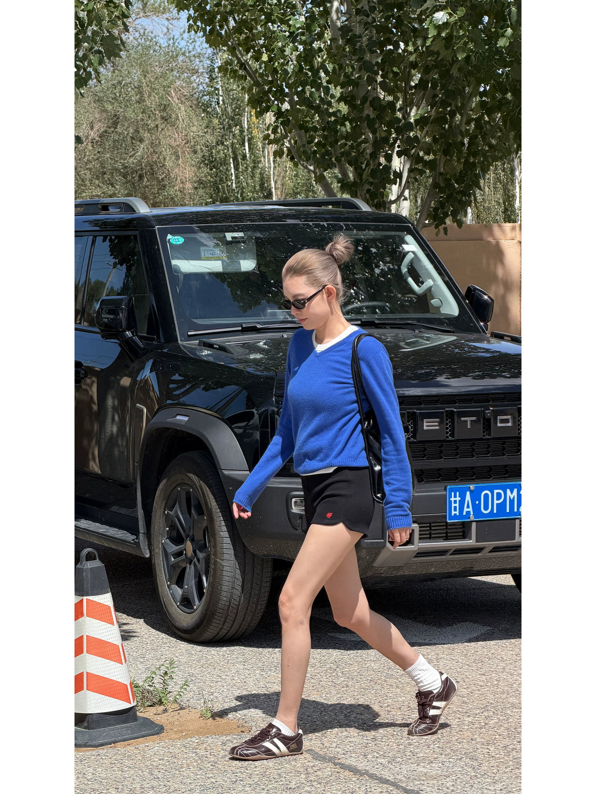 THESOONG/Hot Shorts Cross Rib High Elastic Cotton Spandex, Wash-Resistant and Wear-Resistant, Mid-Waist, Can Be Worn Outdoors Home Shorts 9055