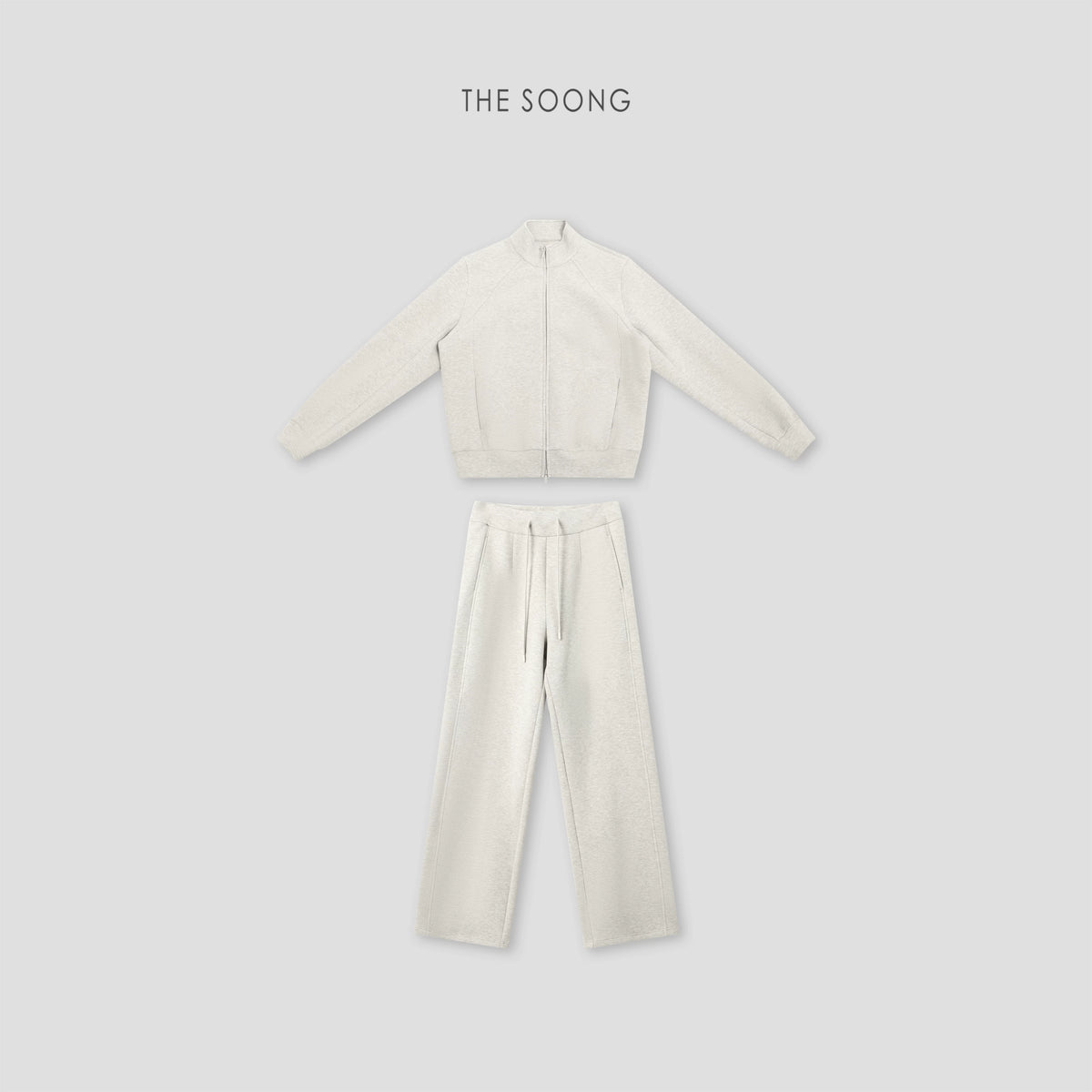 THESOONG/26th year early spring new sweatshirt set for women, sports casual stand-collar jacket and pants two-piece set