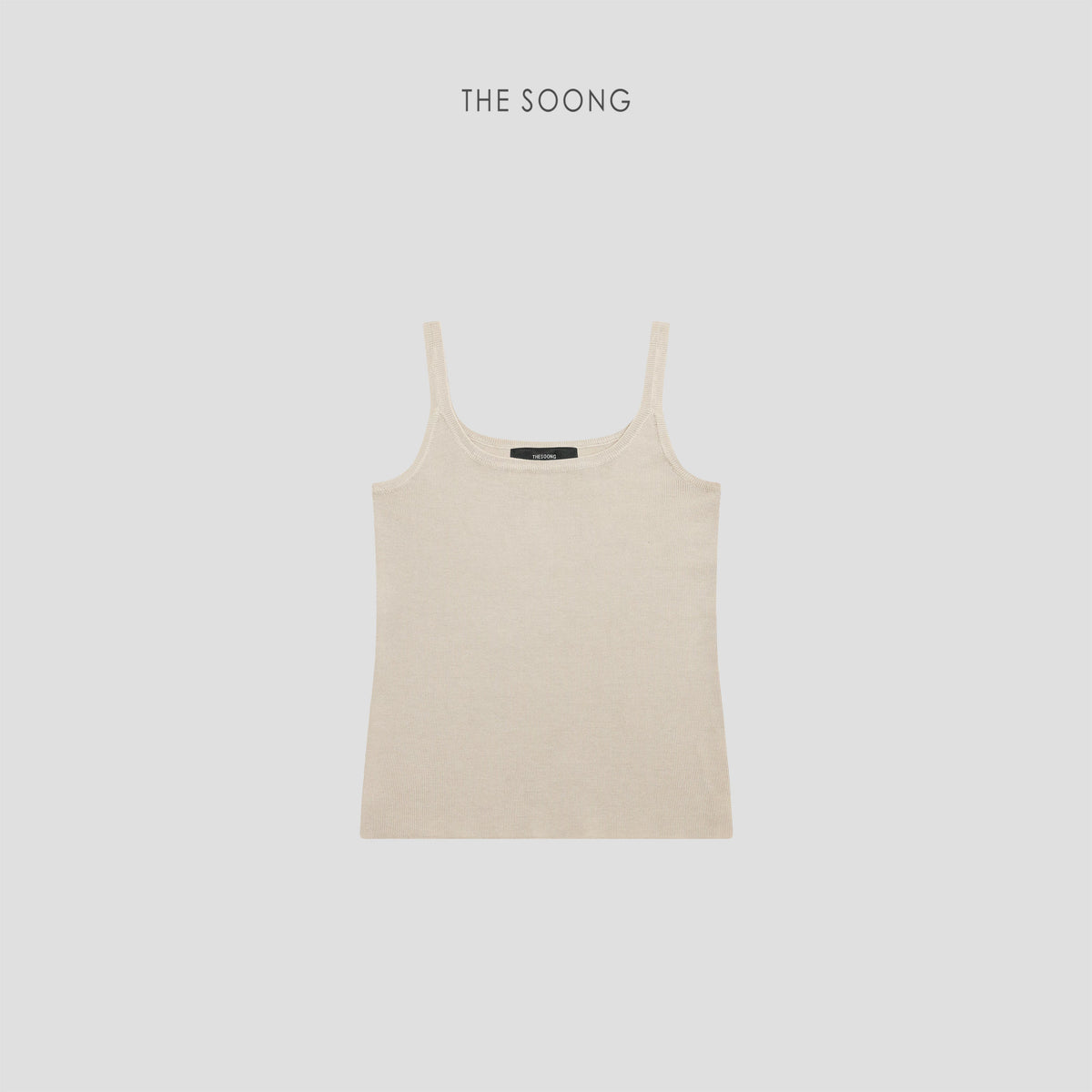 THESOONG / Nude-feel vest, 100% triacetate fine smooth basic vest top HWBX8488