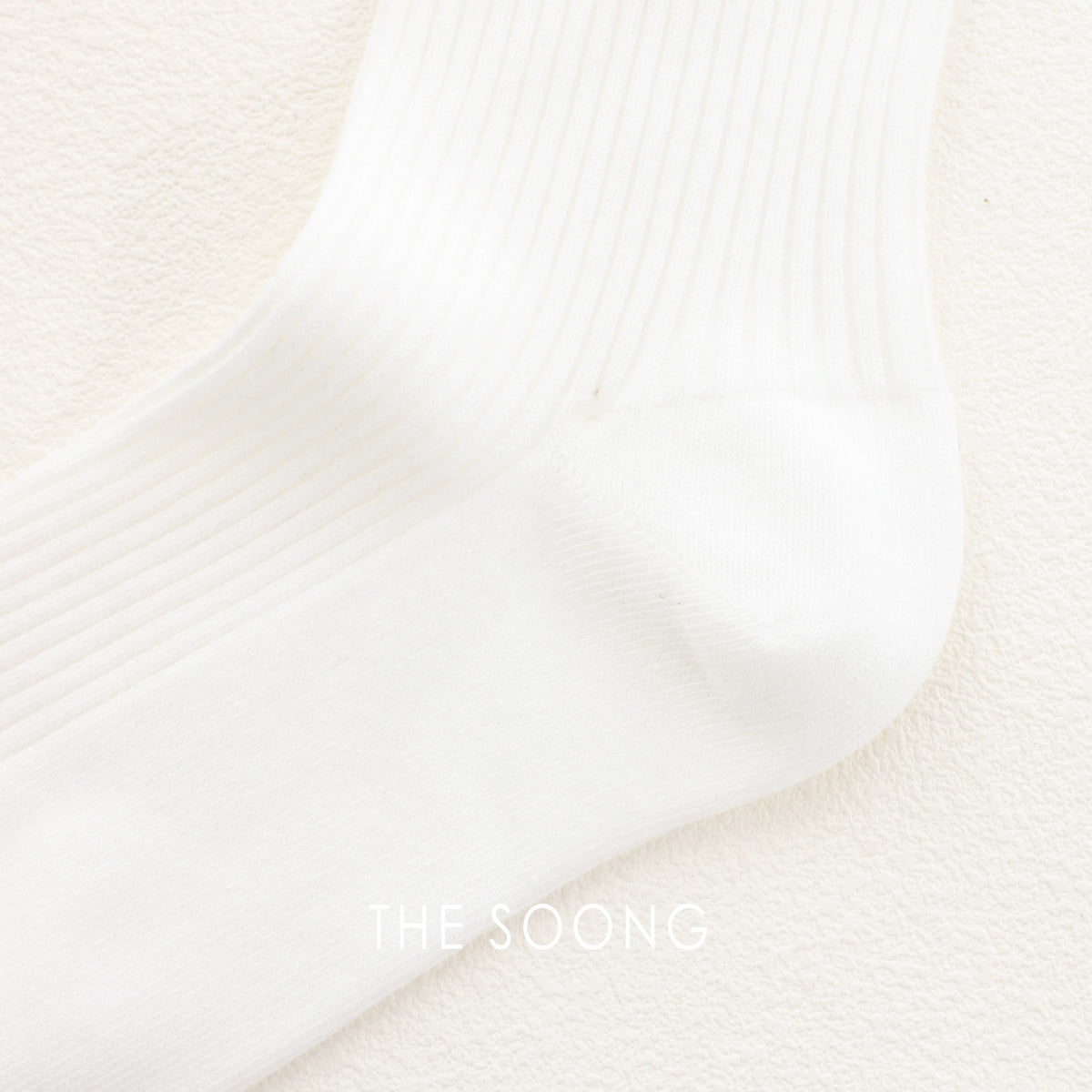 THESOONG Cloud-Sense Skin-Friendly High-Count Cotton Blend Seamless Ribbed Heel Socks 9555