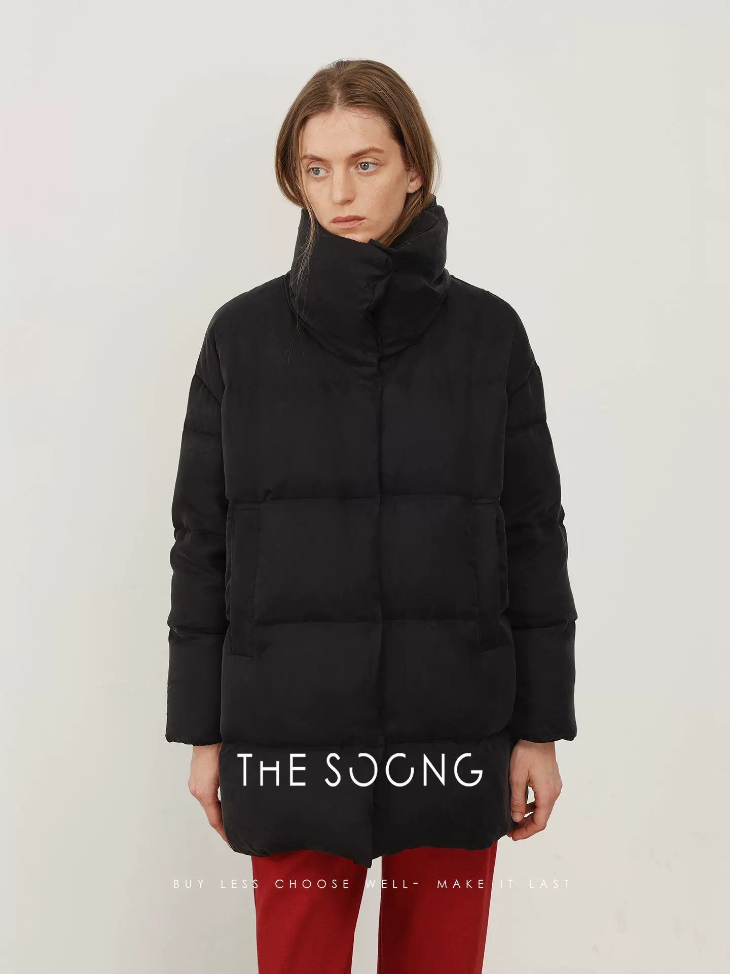[Clearance 3] Cold-resistant warm winter 95% white goose down super lightweight warm lock-temperature stand collar down jacket for women 8295