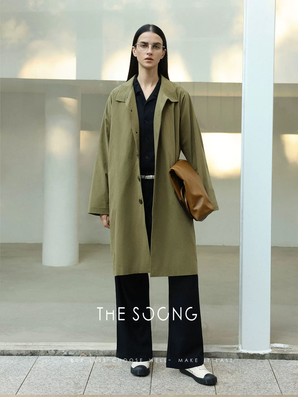 THESOONG/ 400g heavyweight wool blend jumpsuit for women, autumn polo collar set, mid-long style 7392