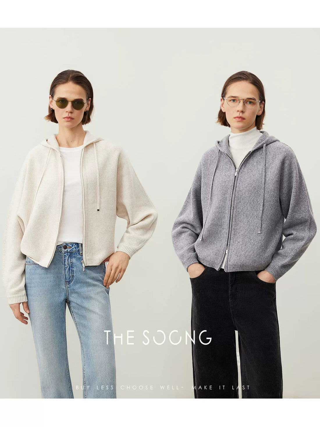 [Clearance] Stohl Imported 100% Wool Hoodie Cardigan for Women, Soft Sweater HWMY7565