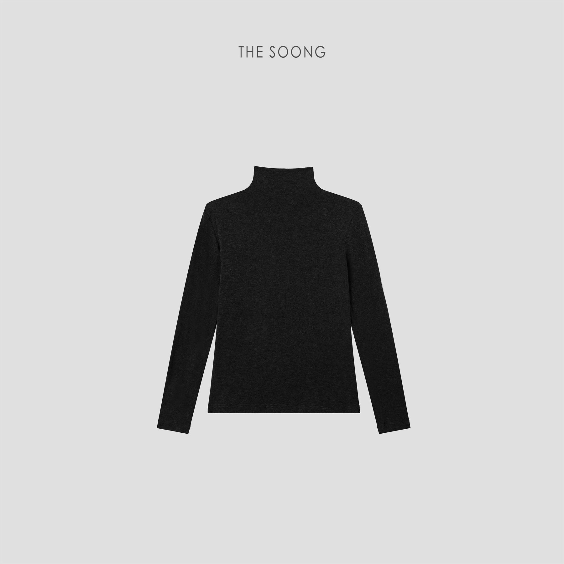 THESOONG/Heating 50S high-twist cashmere-feel semi-high-neck base sweater for women 9553