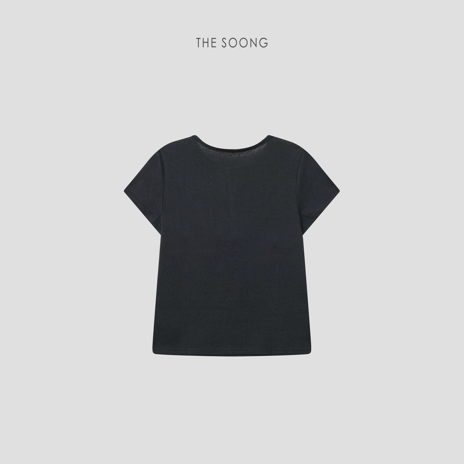THESOONG | New Minimalist Basic Cloud Soft Skin-Friendly Crew Neck Polo Short Sleeve T-Shirt Top for Women 9056