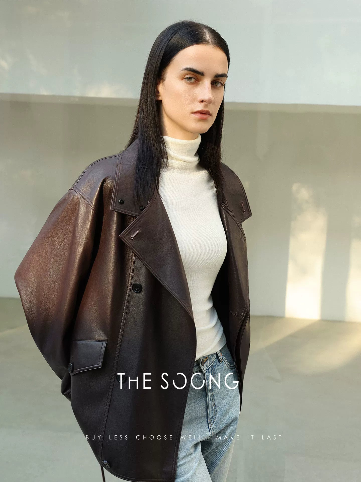 THESOONG/Autumn/Winter New Spanish Imported Sheep Leather Genuine Leather Jacket for Women 7795
