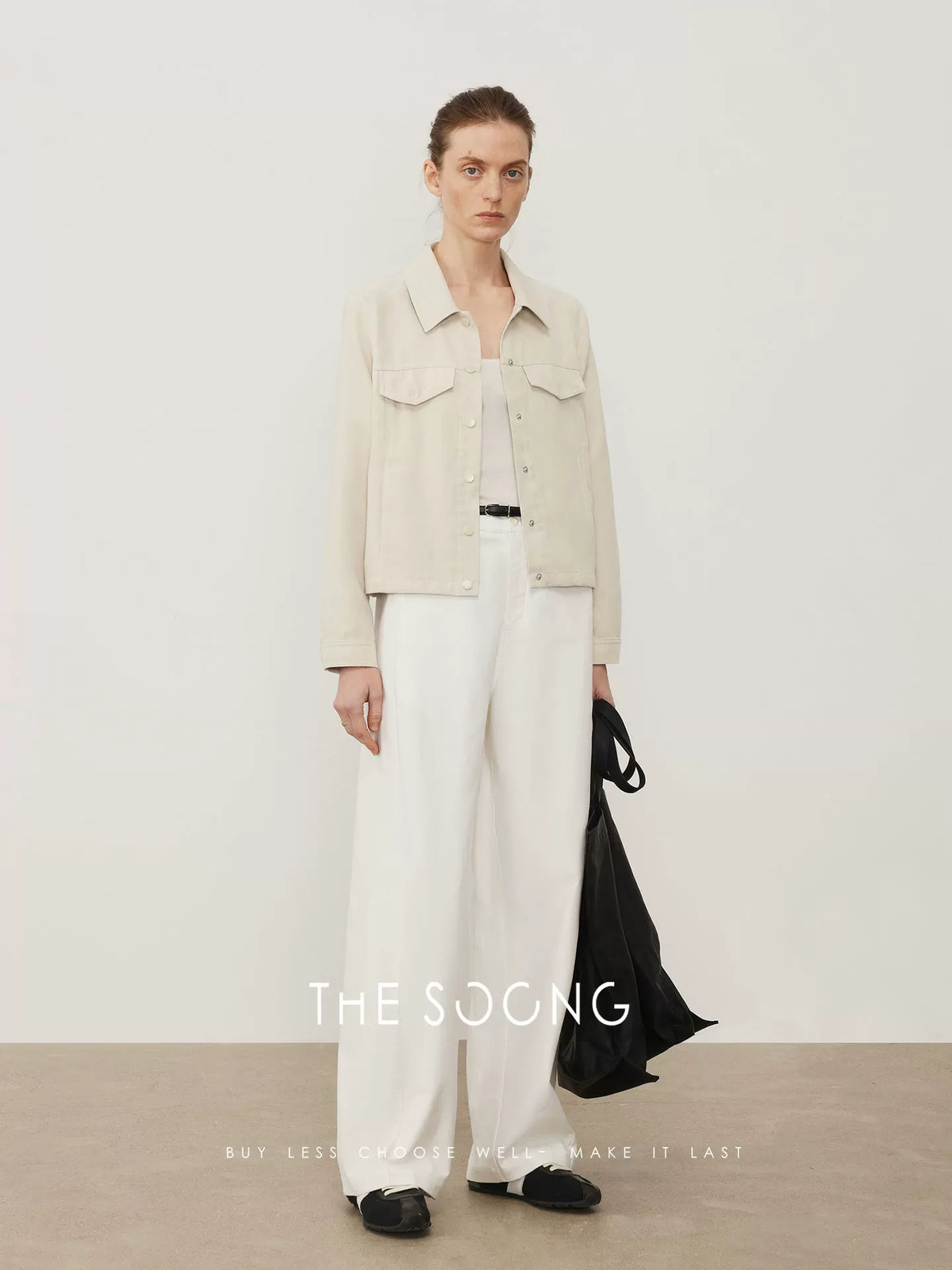 THESOONG/Spring New Turn-Down Collar Pocket Jacket Women Casual Versatile Short Top HBWT7493