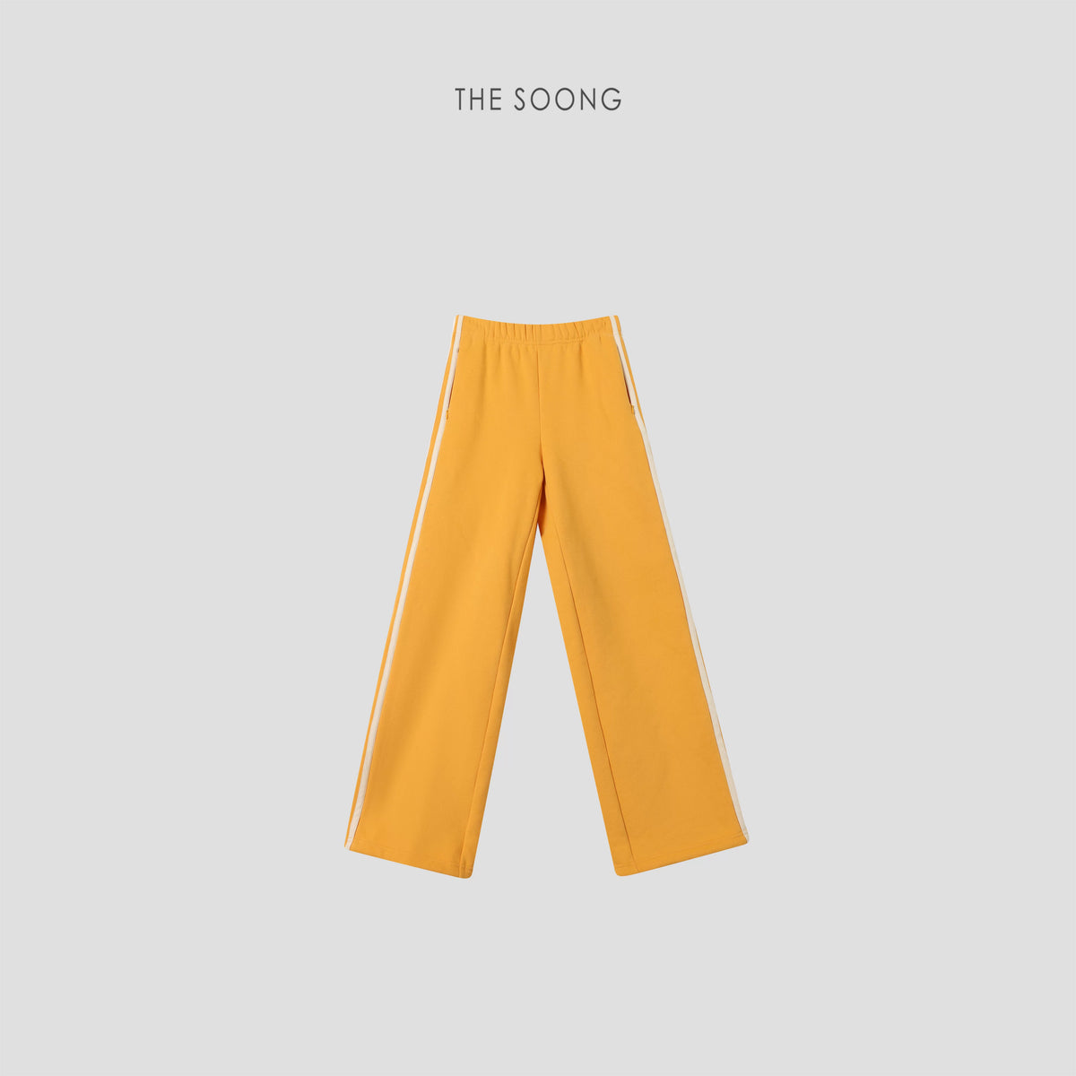 THESOONG / School Uniform Pants Fleece-lined Thick Comfortable Slim Side Stripes Adjustable Cuffed Casual Pants Women 8210