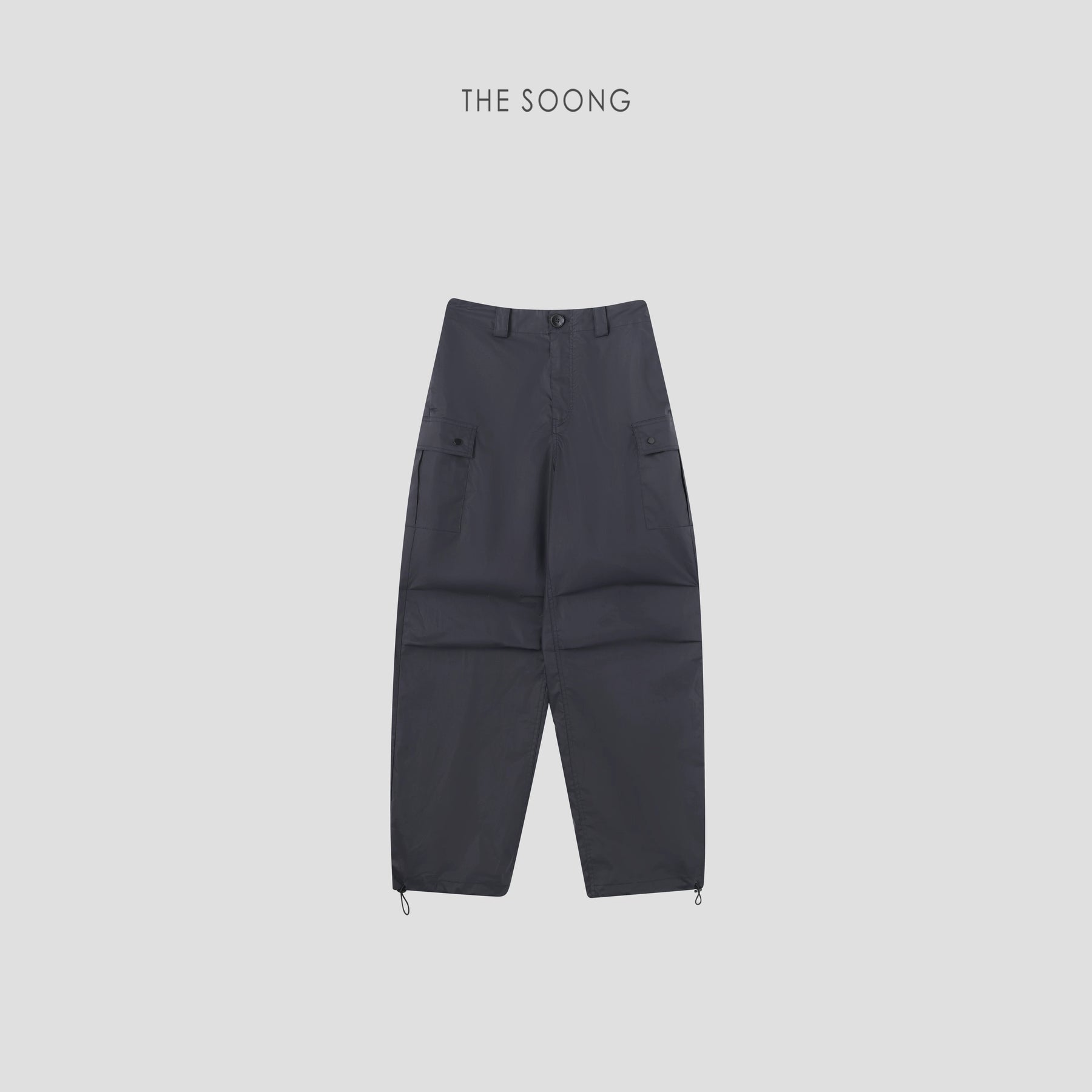 THESOONG/Relaxed New Chapter Summer 100% Cotton Comfortable Breathable Drawstring Hem Casual Work Pants 6480