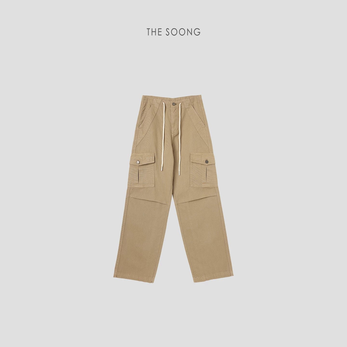 THESOONG / Heavyweight Retro Work Pants for Women Straight Cut Petite Cool Hiking Autumn HWKZ7514