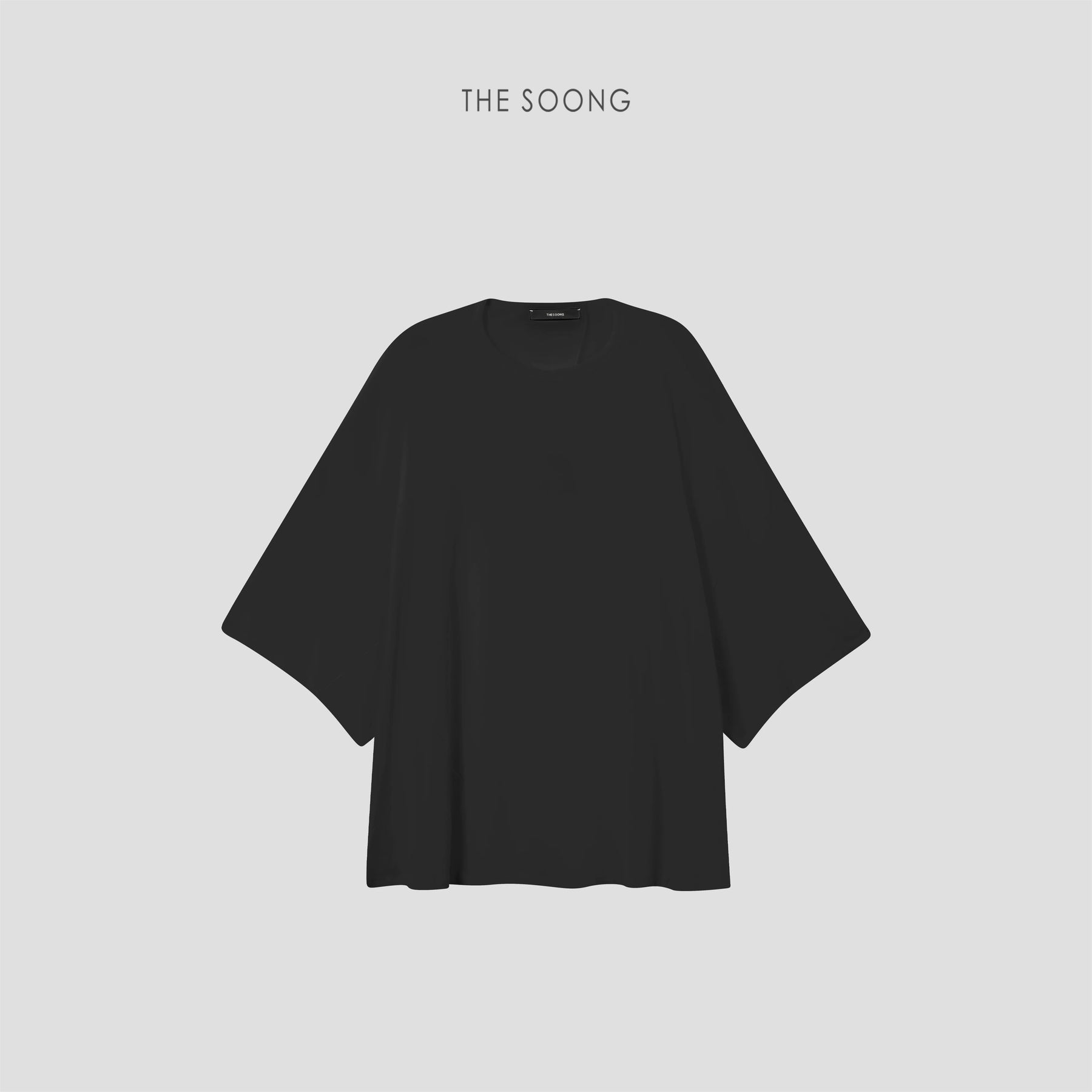 THESOONG/Dynamic Aesthetics 100% Pure Cotton Geometric Patchwork Mid-Length Short Sleeve T-Shirt 8622