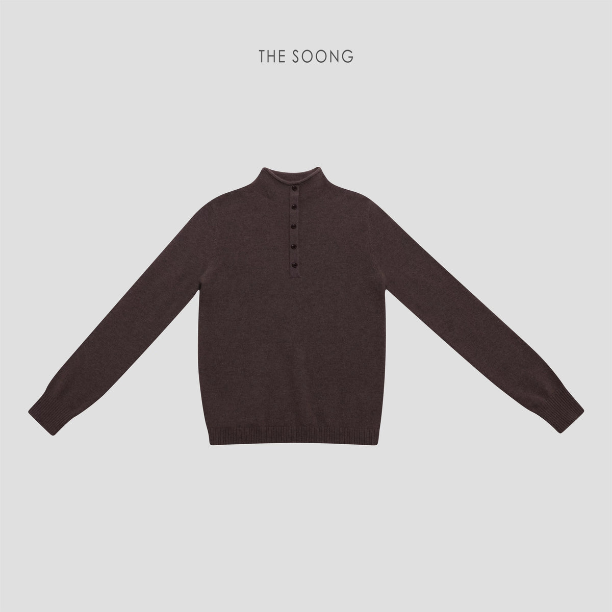 THESOONG/"Luxury self-pleasing" pure cashmere natural heat-locking delicate skin-feel small stand collar sweater for women 7881